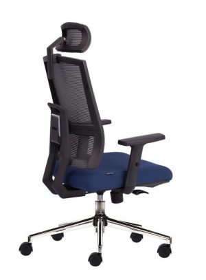 Ghế giám đốc chân sắt mạ crome D001