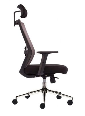 Ghế giám đốc chân sắt mạ crome D008