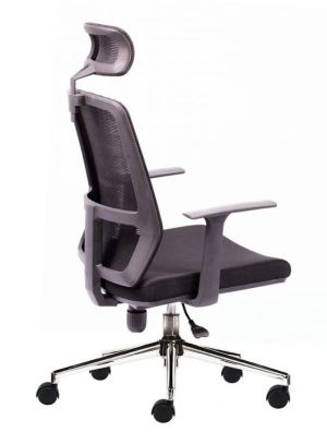 Ghế giám đốc chân sắt mạ crome D010