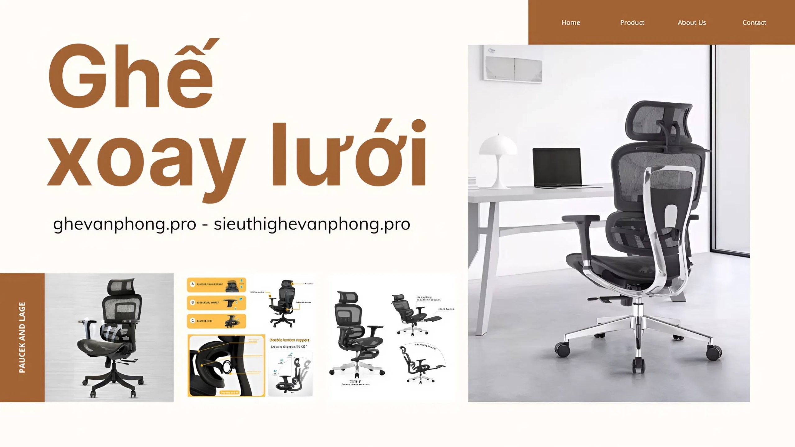 Ghế Xoay Lưới 4