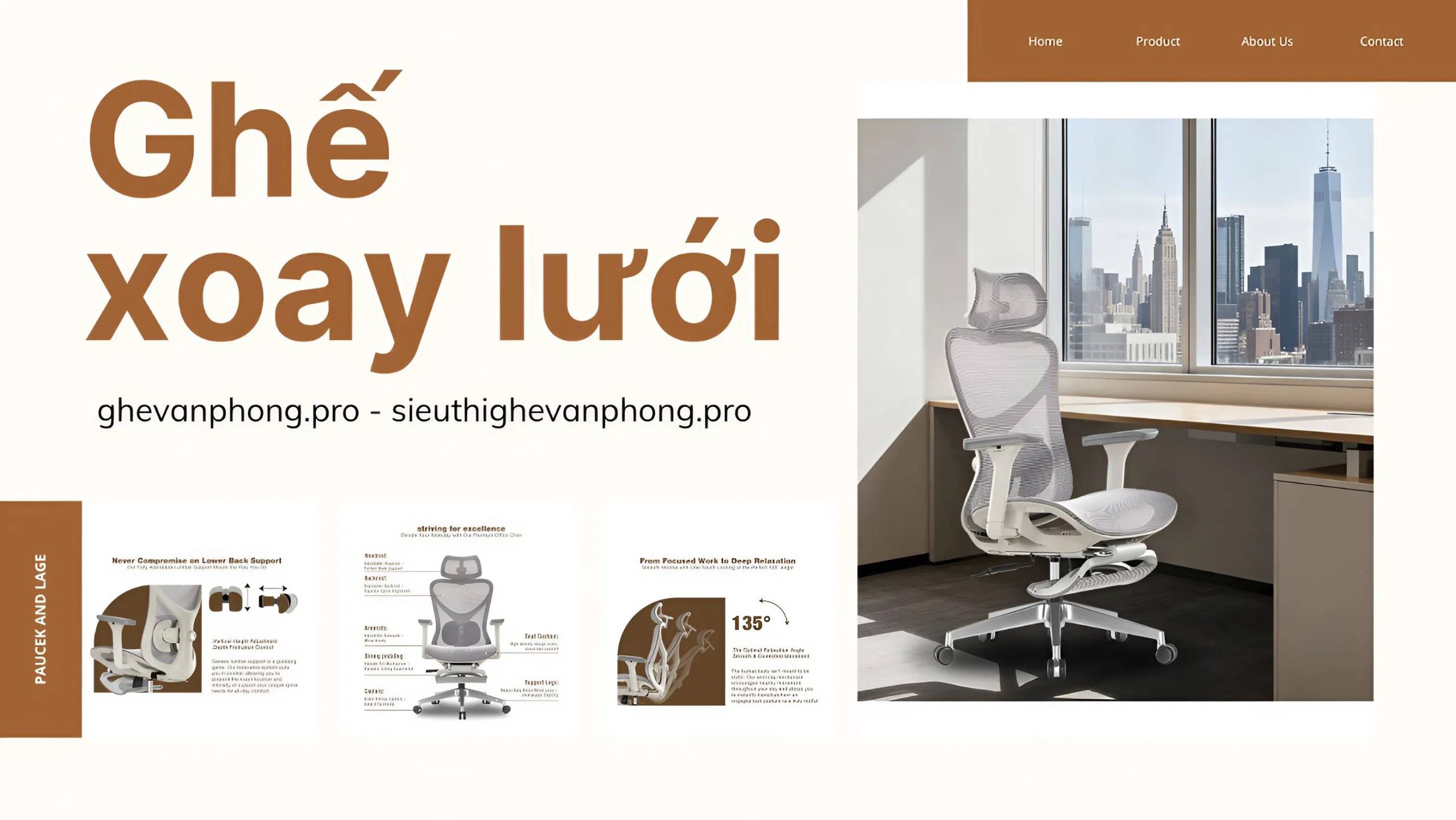 Ghế Xoay Lưới 6