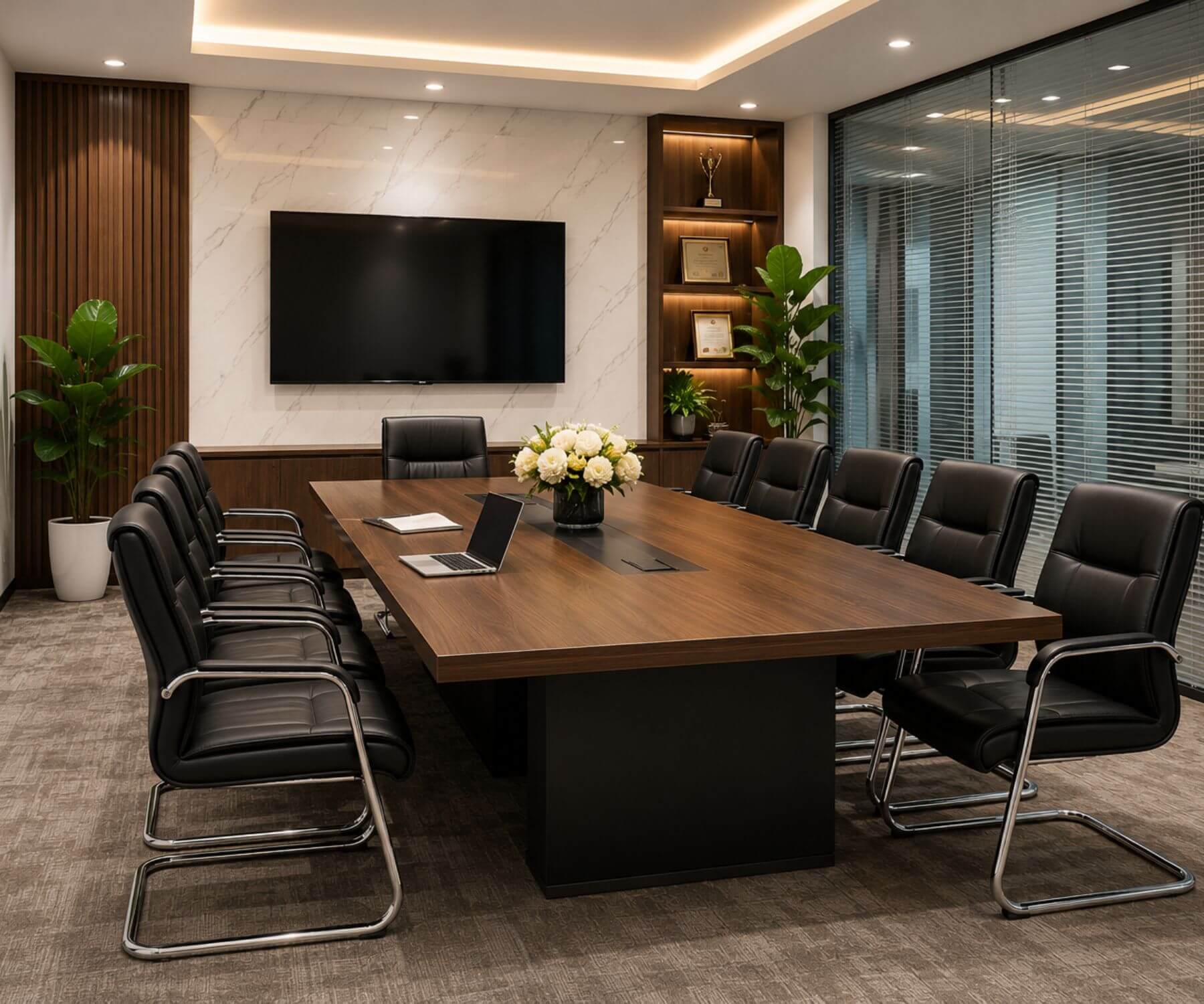 Setup Nội Thất Phòng Họp Sang Trọng