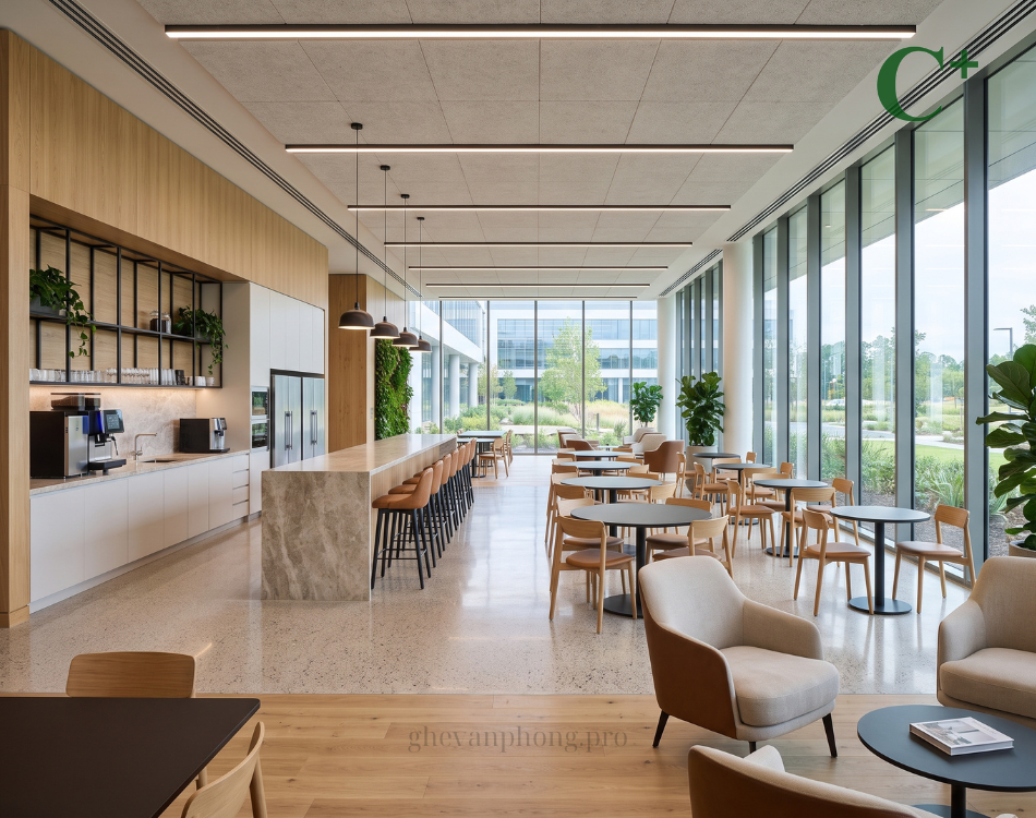 Khu vực tiện ích Pantry, nghỉ ngơi thư giãn cho nhân sự