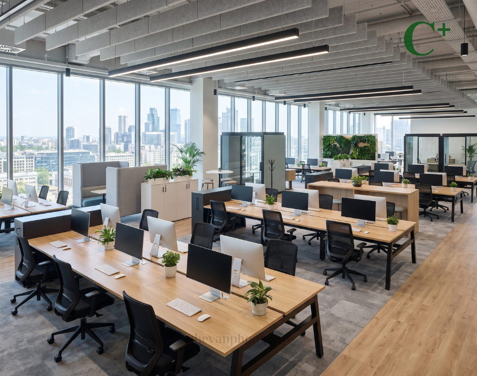 Phong cách văn phòng xanh (Biophilic Office Design)